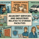 Diagram showing connections in the storage industry sector